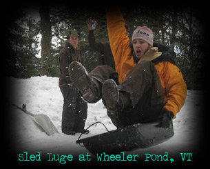Sled Louge, Wheeler Pond VT